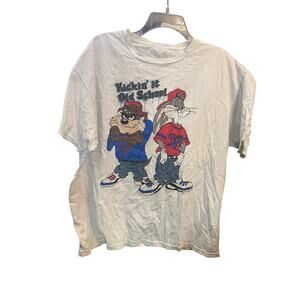 Vintage Looney Tunes 90’s Single Stitch Old School Bugs Bunny Taz Shirt XL